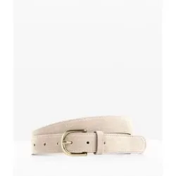 bonprix Ledergürtel mit glänzender Schließebeige 100Damen