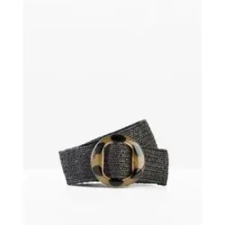 bonprix Taillengürtel in Strohoptikschwarz 110Damen