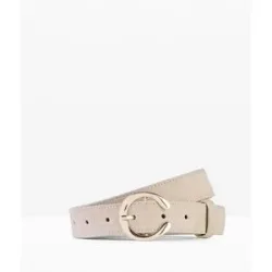 bonprix Ledergürtel mit rundem Verschlussbeige 120Damen