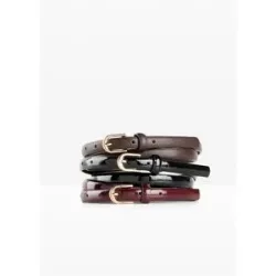 bonprix Gürtel (3er Pack) in Lacklederoptikschwarz 100Damen