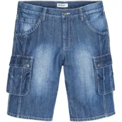 bonprix Bermudas mit Used-Effekt, regular fit, aus Baumwolle