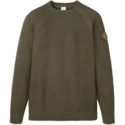 bonprix Strickpullover tolle Baumwollmischung, mit Rundhalsausschnitt, Regular Fit