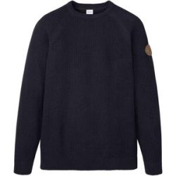 bonprix Strickpullover tolle Baumwollmischung, mit Rundhalsausschnitt, Regular Fit