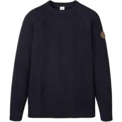 bonprix Strickpullover tolle Baumwollmischung, mit Rundhalsausschnitt, Regular Fit