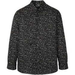 bonprix Langarmhemd aus Bio-Baumwolle in Regular Fitschwarz 39Herren