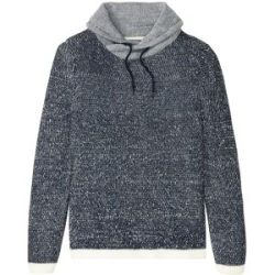 bonprix Strickpullover aus Polyacryl, mit Schalkragen und Kordelzug, melierte Optik