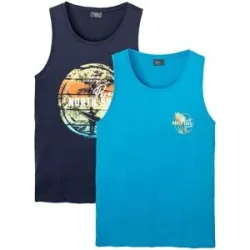 bonprix Tanktop (2er Pack)blau 48Herren