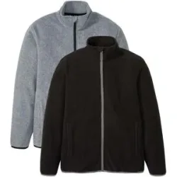 bonprix Fleecejacke (2er Pack)schwarz 48Herren
