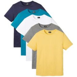 bonprix T-Shirt (5er Pack)gelb 64Herren