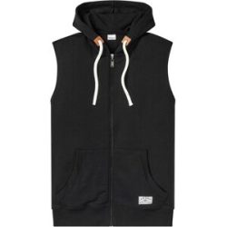 bonprix Kapuzen-Sweatweste aus weichem Baumwoll-Mixschwarz 48Herren