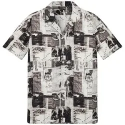 bonprix Kurzarmhemd aus Viskose in Regular Fitweiß 49Herren