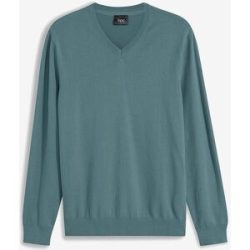 bonprix Feinstrickpullover aus weichem Baumwollmixgrün 44Herren