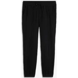 bonprix Regular Fit Schlupfhose aus weichem Musselin, Taperedschwarz 56Herren