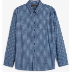 bonprix Langarmhemd aus Baumwolle in Regular Fitblau 39Herren