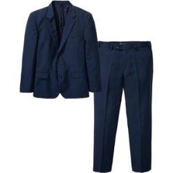 bonprix Anzug, Slim Fit (2-tlg.Set)blau 62Herren