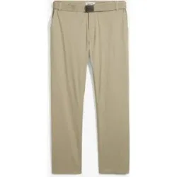 bonprix Regular Fit Chinohose mit Dehnbund und Gürtel, Straightgrün 60Herren