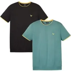 bonprix T-Shirt (2er Pack)schwarz 48Herren