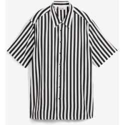 bonprix Kurzarmhemd aus Viskose in Regular Fitschwarz 41Herren