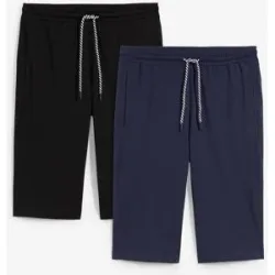 bonprix Jersey-Longshorts aus reiner Bio-Baumwolle (2er Pack)blau 60Herren