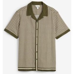 bonprix Kurzarmhemd aus Leinen-Mix in Regular Fitbeige 47Herren