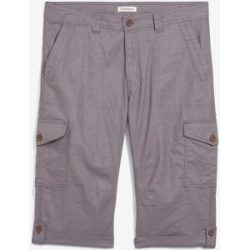 bonprix Regular Fit Cargo-Long-Bermuda aus luftigem Leinen-Mixgrau 48Herren