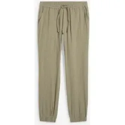 bonprix Regular Fit Schlupfhose aus weichem Musselin, Taperedgrau 60Herren