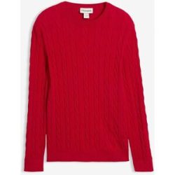bonprix Feinstrickpullover mit Zopfmuster, Slim Fitrot 48Herren