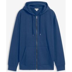 bonprix Kapuzen-Sweatjacke in Loose Fitblau 64Herren