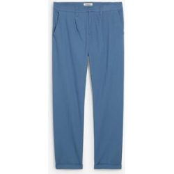 bonprix Regular-Fit Bundfaltenhose aus Baumwoll-Twill, Straightblau 50Herren