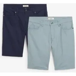 bonprix Stretch-Bermuda in Regular-Fit (2er Pack)blau 58Herren