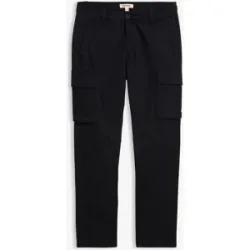 bonprix Regular Fit Stretch-Cargohose mit reiner Baumwolle, Straightschwarz 50Herren