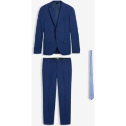bonprix Anzug mit Krawatte in Slim Fit (3-tlg.Set)blau 54Herren