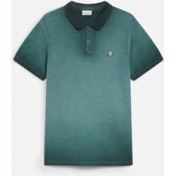 bonprix Piqué-Poloshirt in gewaschener Optikgrün 48Herren