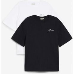 bonprix T-Shirt aus schwerer Baumwoll-Qualität (2er Pack)schwarz 52Herren