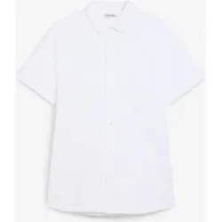 bonprix Superstretch-Kurzarmhemd aus Piqué, Slim Fitweiß 43Herren