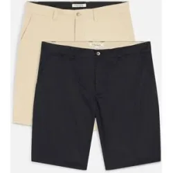 bonprix Chino-Bermuda (2er Pack)schwarz 58Herren