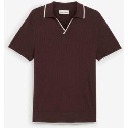 bonprix Gestricktes Poloshirt in Regular Fitbraun 52Herren