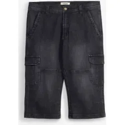 bonprix Regular Fit 3/4 Cargojeans, Straightschwarz 52Herren