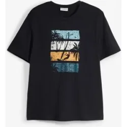 bonprix T-Shirt aus reiner Bio-Baumwolleschwarz 56Herren