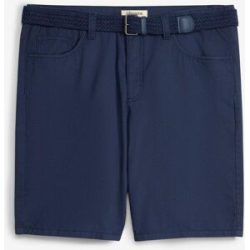 bonprix Stretch-Bermuda mit Dehnbund und Gürtel in Regular Fitblau 54Herren