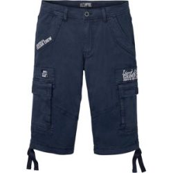bonprix Long-Bermuda mit Cargotaschen in Regular-Fitblau 48Herren