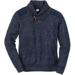 bonprix Feinstrickpullover mit Schalkragenblau 48Herren