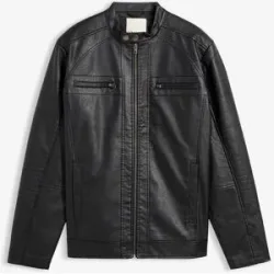 bonprix Lederimitat-Jacke in Regular Fitschwarz 52Herren