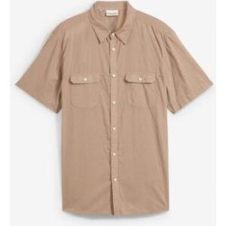 bonprix Kurzarmhemd aus Baumwolle in Regular Fitbraun 41Herren