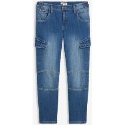 bonprix Leichte Regular Fit Cargo-Jeans mit Dehnbund, Straightblau 40Herren
