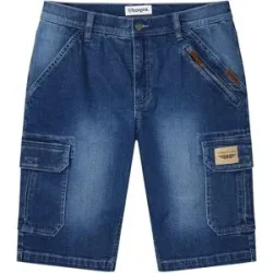 bonprix Stretch-Jeans-Cargobermuda, Regular Fitblau 64Herren