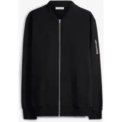 bonprix Sweat-Bomberjacke aus reiner Bio-Baumwolleschwarz 44Herren