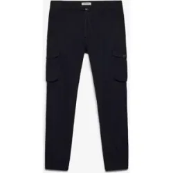 bonprix Regular Fit Cargohose aus reiner Baumwolle, Taperedschwarz 52Herren