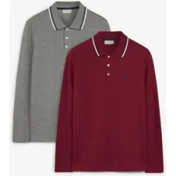 bonprix Poloshirt aus reiner Bio-Baumwolle (2er Pack)rot 52Herren
