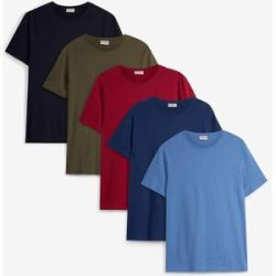 bonprix T-Shirt (5er Pack)schwarz 52Herren